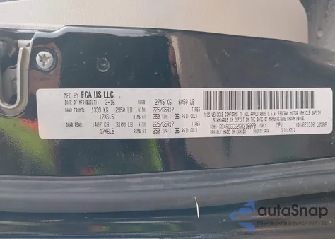 2016 Dodge Grand Caravan Sxt z USA, uszkodzony, nr VIN 2C4RDGCG2GR318070